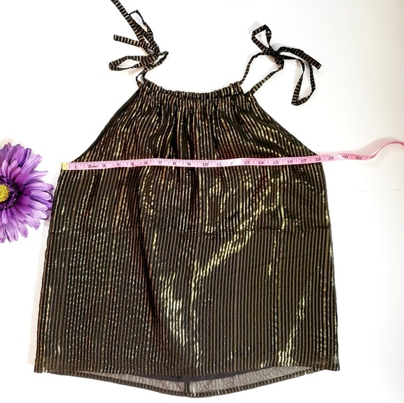 Madewell Metallic Striped Cami Top Size 00 - Picture 7 of 8